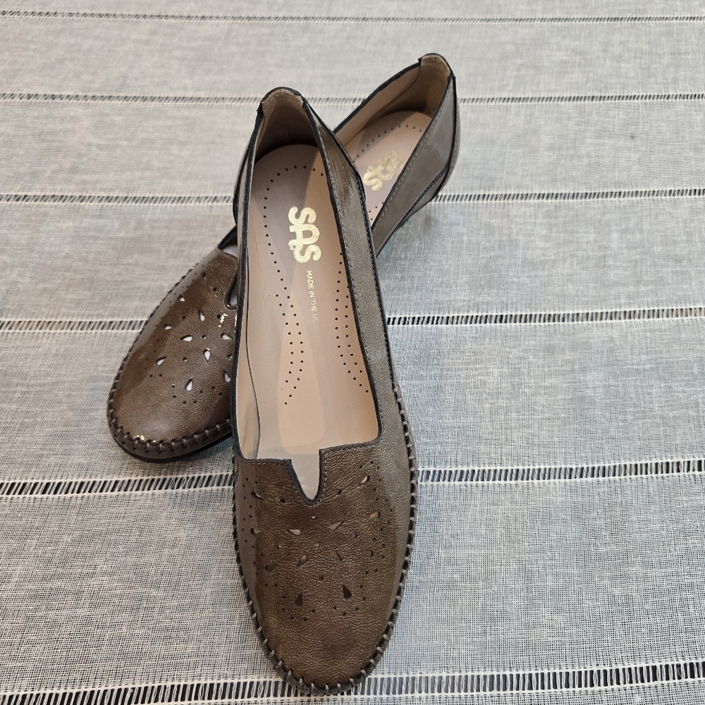 SAS Sonyo Portobello Taupe Patent Leather Dress Pumps Women's US 8 New Whitout B - Picture 7 of 12